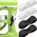  Green Mixer with Attached black Cord Organizer and Four Cord Holder Clips (Two White, Two Black) for Kitchen Appliance.