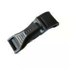 A black pregnancy seat belt adapter on white a background.